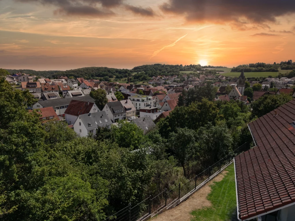 Bearbeitete Drohnenaufnahme Gechingen – professionelle Bildbearbeitung